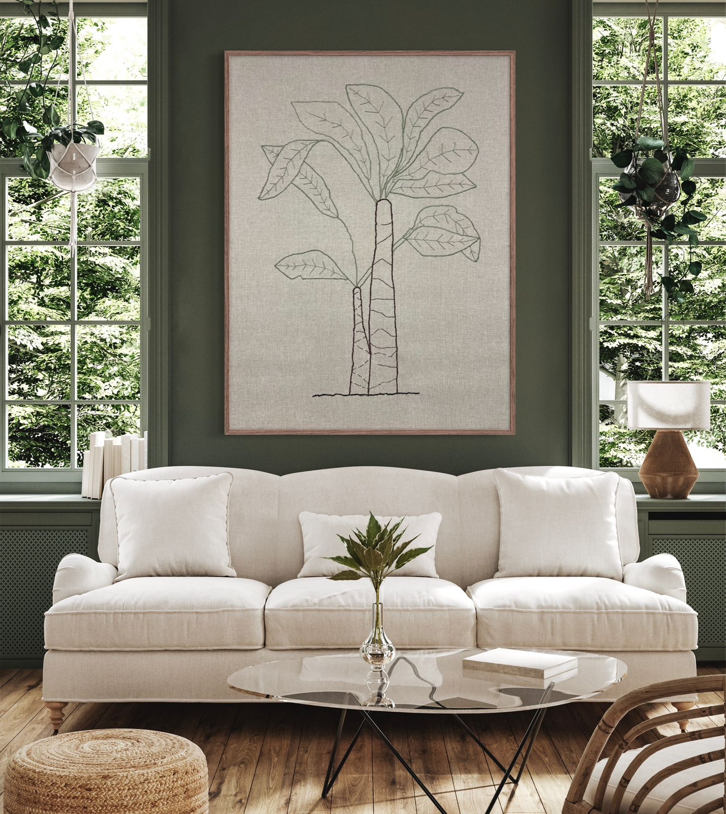 Contour de Palmier Vert